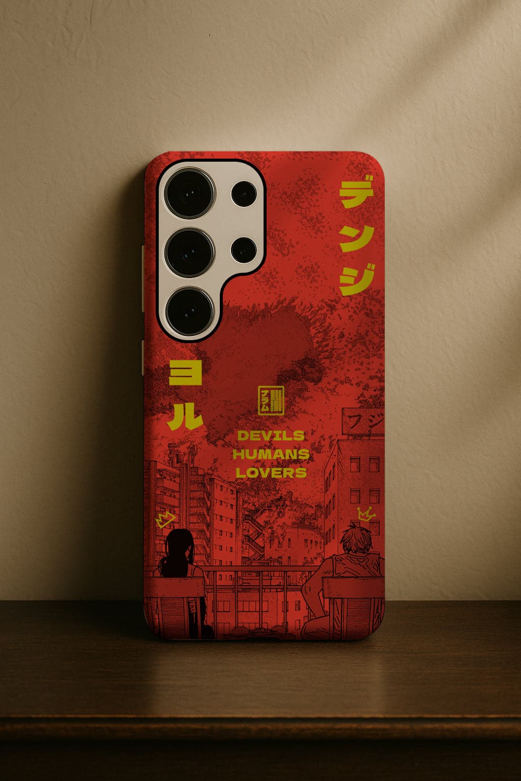 Yoru & Denji phone case, Chainsaw Man