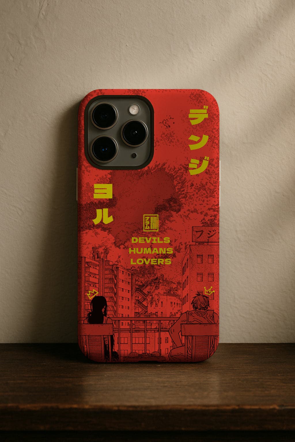 Yoru & Denji phone case, Chainsaw Man