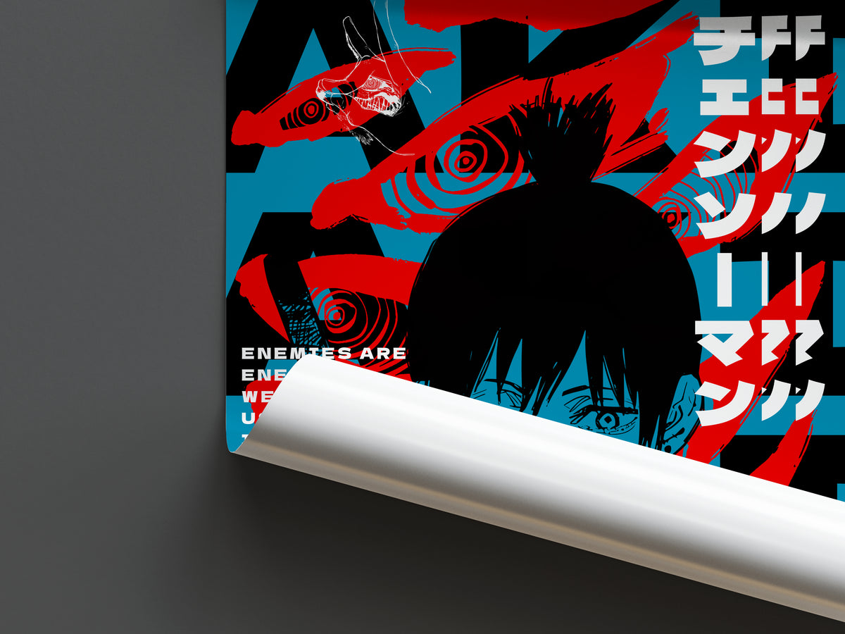 Aki Hayakawa Poster – Chainsaw Man Anime Wall Art